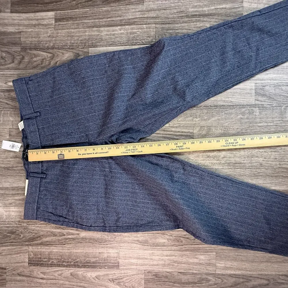 Banana Republic Grayson Slim Tapered Ankle Pants Men's 35x30 Blue Plaid NWT